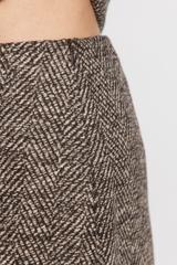 Krótka tweedowa spódnica z wełną i podszewką