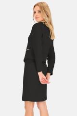 Czarna wiosenna kurtka z ekologicznego zamszu