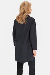 Wiosenny bawełniany płaszcz w ciemnogranatowym kolorze