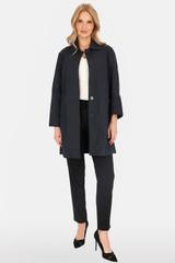 Wiosenny bawełniany płaszcz w ciemnogranatowym kolorze