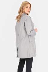 Wiosenny bawełniany płaszcz w popielatym kolorze