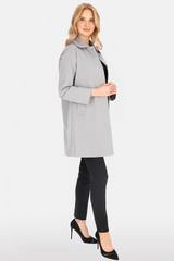 Wiosenny bawełniany płaszcz w popielatym kolorze