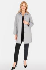 Wiosenny bawełniany płaszcz w popielatym kolorze