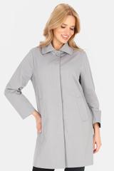 Wiosenny bawełniany płaszcz w popielatym kolorze