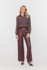 Lekka koszula mgiełka z długim rękawem i kieszeniami