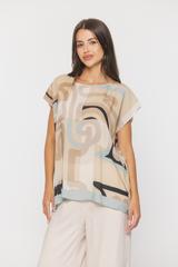 A lightweight viscose blouse with slits