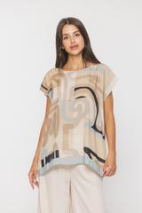 A lightweight viscose blouse with slits