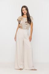 A lightweight viscose blouse with slits