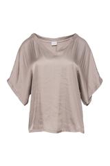 Lekka zwiewna bluzka w kolorze kremowego brązu