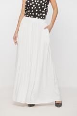 Letnia biała spódnica o długości maxi