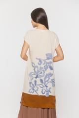 Summer viscose tunic with side slits