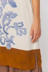 Summer viscose tunic with side slits