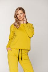 Limonkowa dresowa bluza