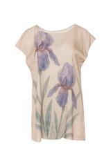 Loose viscose tunic in muted colors