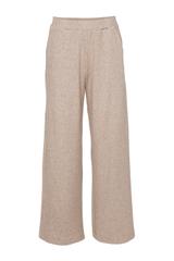 Luźne proste spodnie z dzianiny sweterkowej