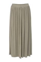 Marszczona ciemnozielona spódnica z dzianiny wiskozowej