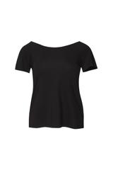 Minimalistyczna dopasowana  bluzka z czarnej dzianiny