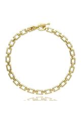 A stylish fashionable gold-coloured necklace