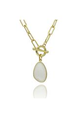 Okazały naszyjnik z kamieniem naturalnym