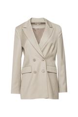 Oliwkowy dwurzędowy żakiet