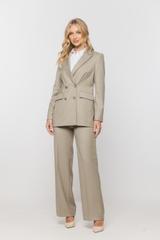 Oliwkowy dwurzędowy żakiet