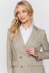 Oliwkowy dwurzędowy żakiet