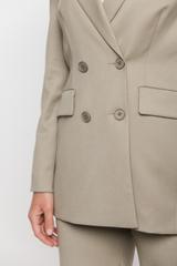 Oliwkowy dwurzędowy żakiet