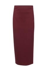 Ołówkowa bordowa spódnica midi z grubej dzianiny