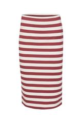 Ołówkowa spódnica w paski z dzianiny bawełnianej