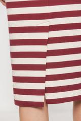 Ołówkowa spódnica w paski z dzianiny bawełnianej