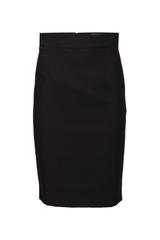 Ołówkowa spódnica z rozporkiem z eleganckiej czarnej tkaniny