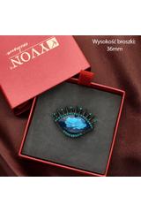 Oryginalna broszka z dużym kamieniem