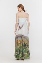 Original maxi dress made of cotton fabric