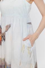 Original maxi dress made of cotton fabric