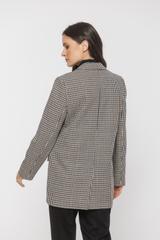 Oversizowa marynarka z modnej tweedowej tkaniny