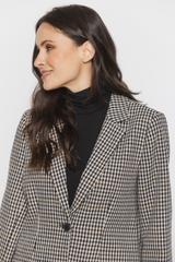 Oversizowa marynarka z modnej tweedowej tkaniny