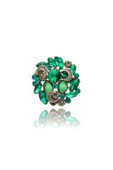 Ozdobna broszka w zielonej tonacji