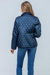 Pikowana przejściowa kurtka w kolorze ciemnego granatu
