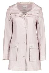 Jasno różowy płaszczyk z połyskującej tkaniny