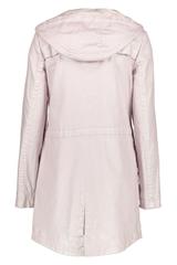 Jasno różowy płaszczyk z połyskującej tkaniny