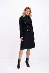 Płaszcz z prążkowanej tkaniny