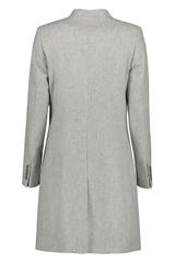 Melanżowy jasno szary płaszcz