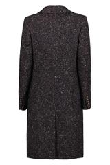 Melanżowy płaszcz z dodatkiem alpaki i jedwabiu