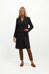 Melanżowy płaszcz z dodatkiem alpaki i jedwabiu