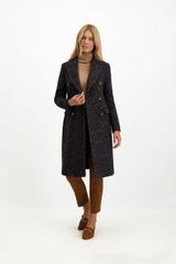 Melanżowy płaszcz z dodatkiem alpaki i jedwabiu