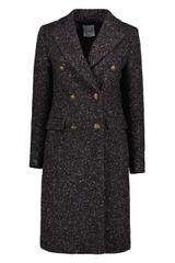 Melanżowy płaszcz z dodatkiem alpaki i jedwabiu