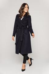 Damski płaszcz w kolorze ciemnego granatu