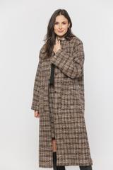 Płaszcz z grubej tkaniny boucle z dodatkiem wełny