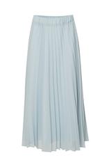 Pleated blue skirt with elastic waist