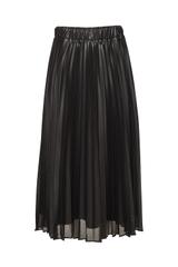 Plisowana czarna spódnica z błyszczącej tkaniny